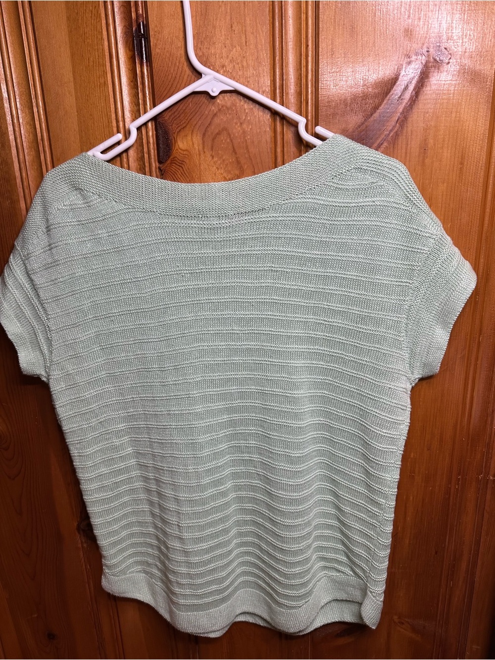 Talbots Mint Green Short-Sleeve Knit Scoop Neck Sweater - Picture 5 of 12